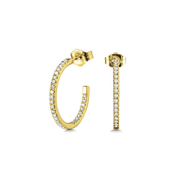 14K Yellow Gold Basics Hoops